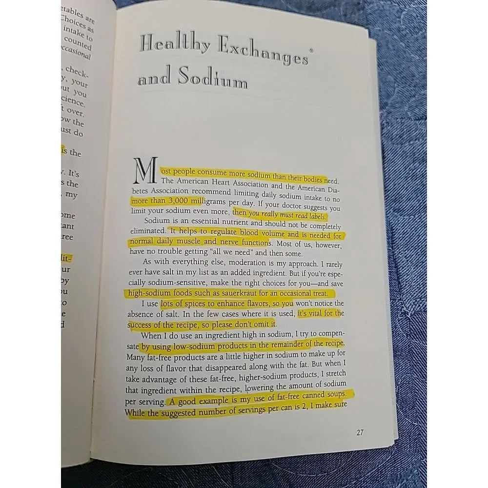 Healthy Exchanges Cookbook by Joanna Lund 1994 Recipes Food‎ Diet Meal Planning